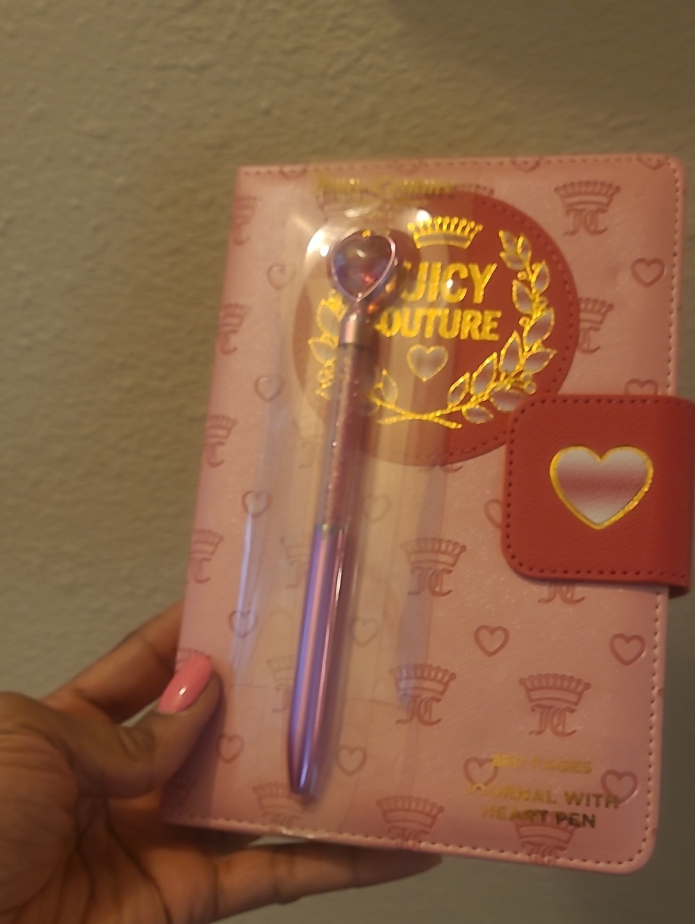 Juicy Couture Pink Heart Journal and Matching Pen Set